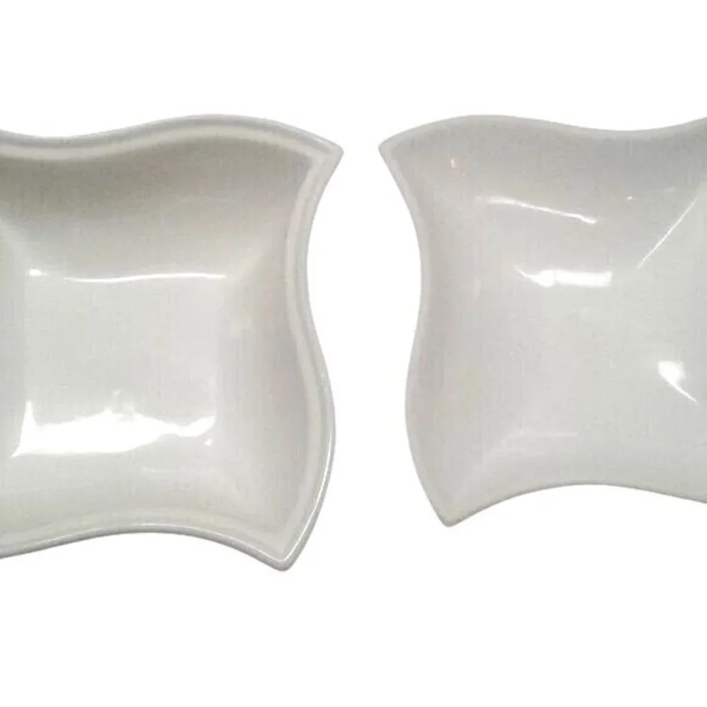 Godinger Siena White Ceramic 1 quart Covered Serving Dish Lid Casserole Chafing